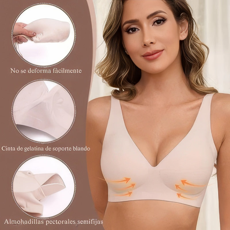 Brasier sin costuras Cómodo, sin alambres y de efecto natural